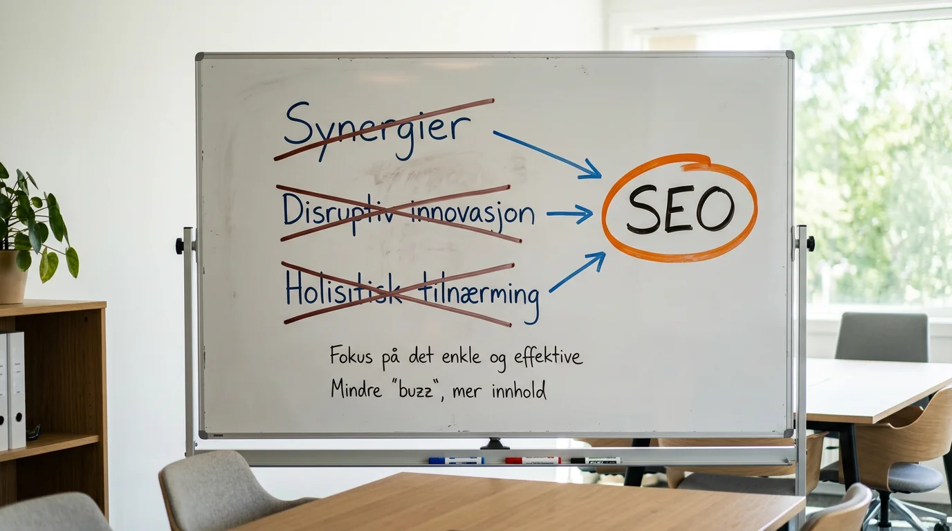 Illustrasjon av AI-synlighet og søkemotoroptimalisering for norske bedrifter