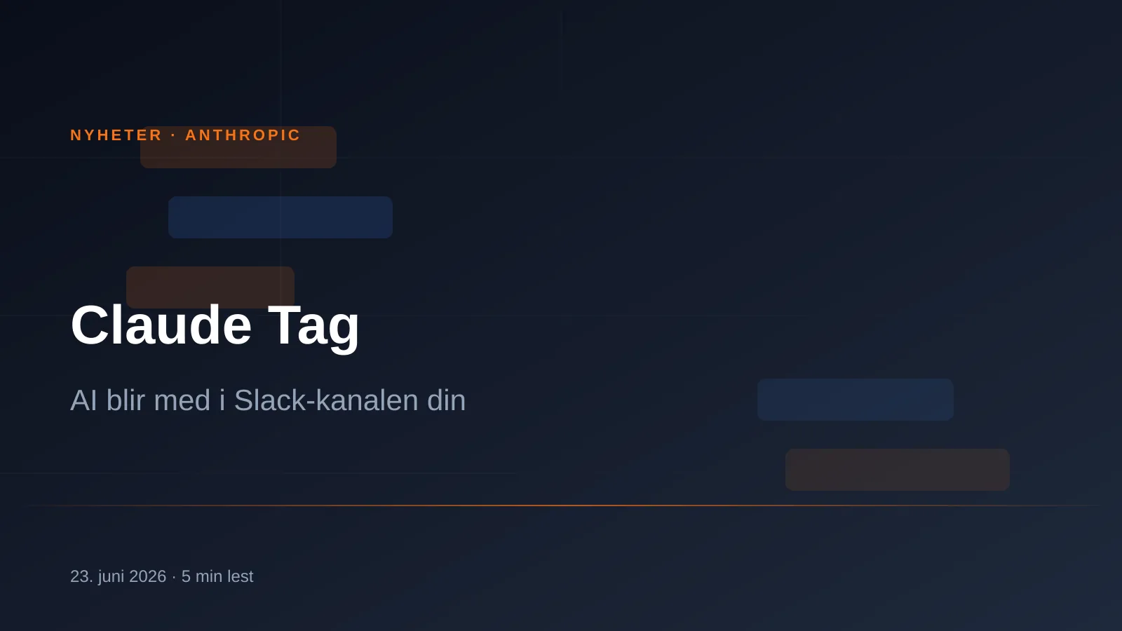 Modern Slack workspace showing Claude Tag as a team member, Scandinavian office environment