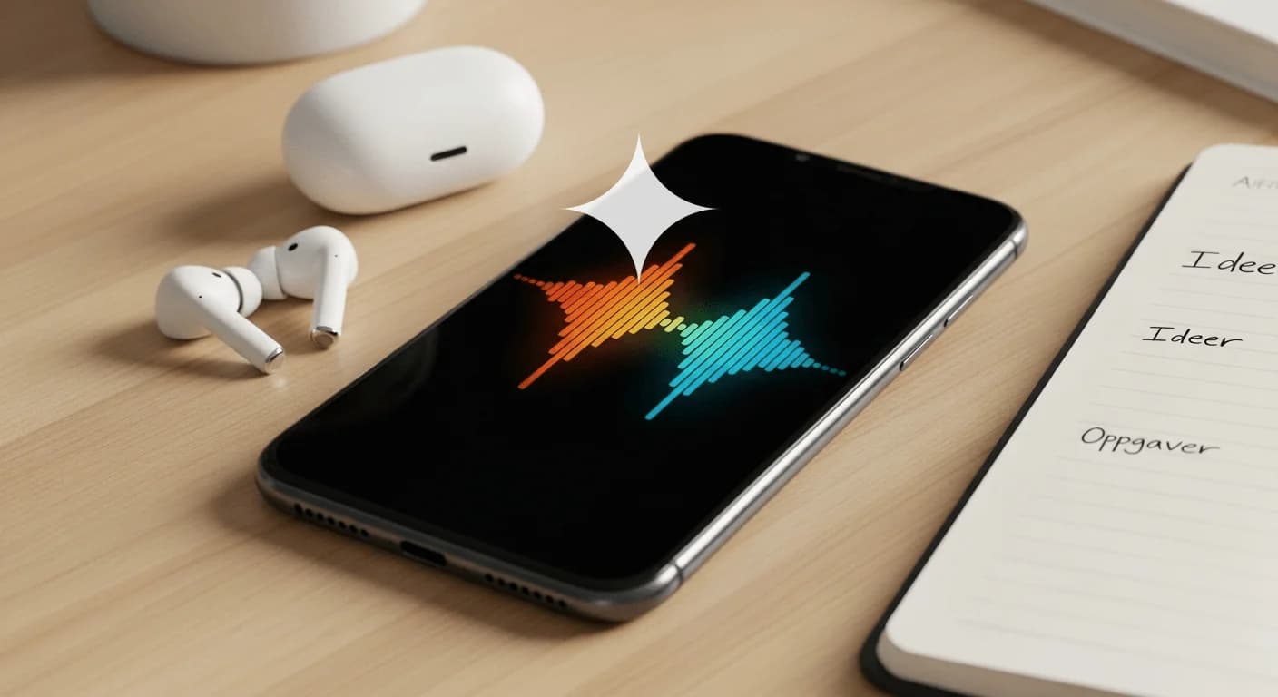 Illustrasjon av Gemini Live som samarbeider med en bruker via skjermdeling i sanntid