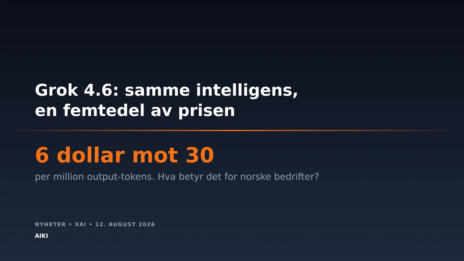 Illustrasjon av priskurve for AI-modeller som viser fallende kostnad per token for norske bedrifter