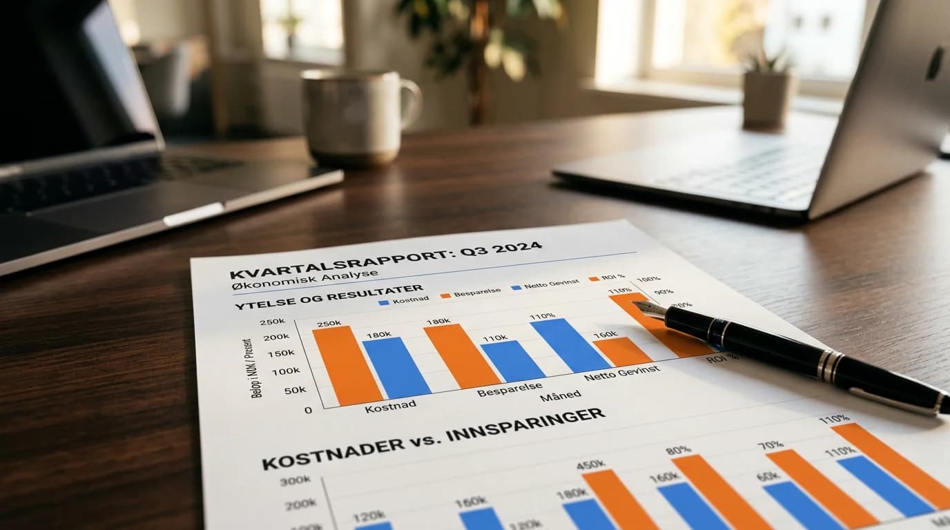 Graf som viser voksende gap mellom AI-adopterende og ventende bedrifter