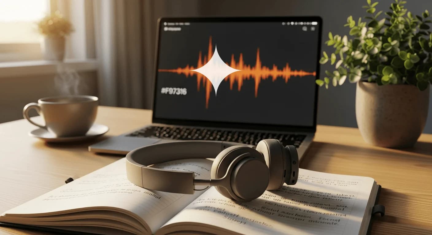 Google NotebookLM som genererer norsk AI-podcast fra opplastede dokumenter