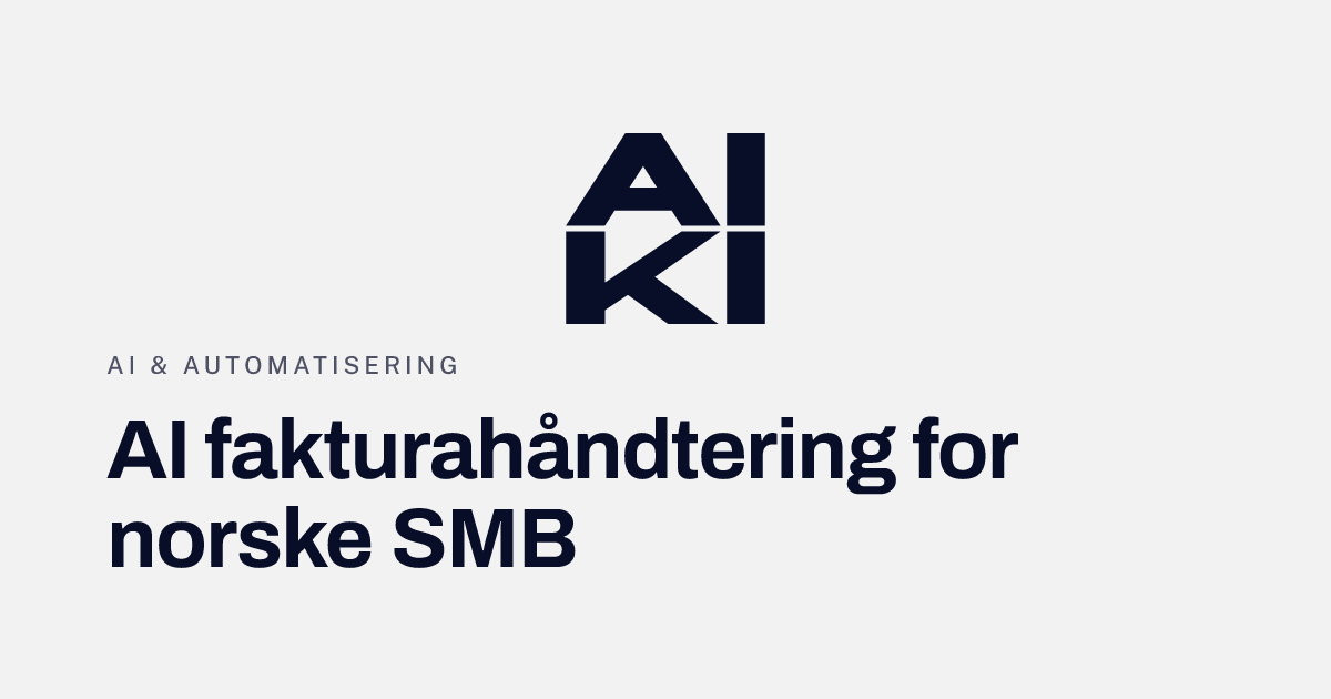 AI fakturahåndtering for norske SMB - illustrasjon av automatisert fakturaflyt