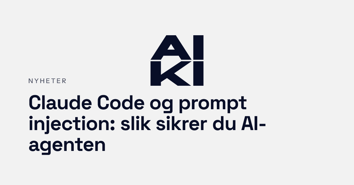 En skjerm med kodelinjer og et advarselsskilt for AI-agent-sikkerhet