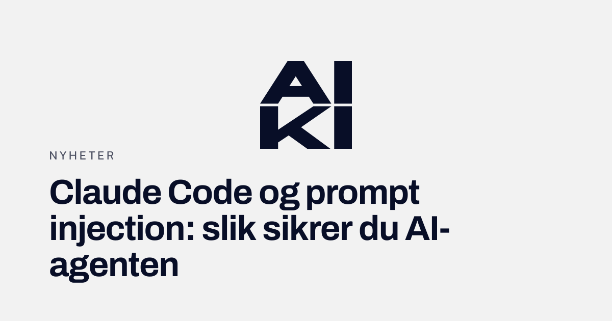 En skjerm med kodelinjer og et advarselsskilt for AI-agent-sikkerhet