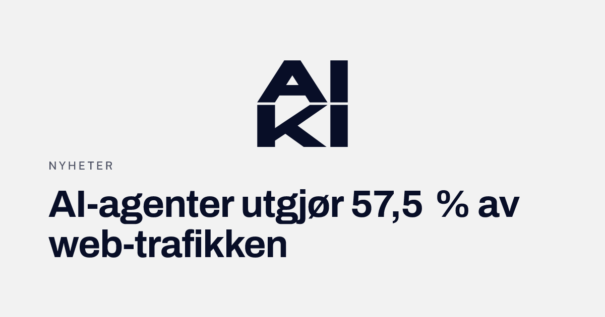 Skjermbilde av Cloudflare Radar som viser at AI-agenter nå utgjør 57,5 prosent av HTML-forespørsler globalt