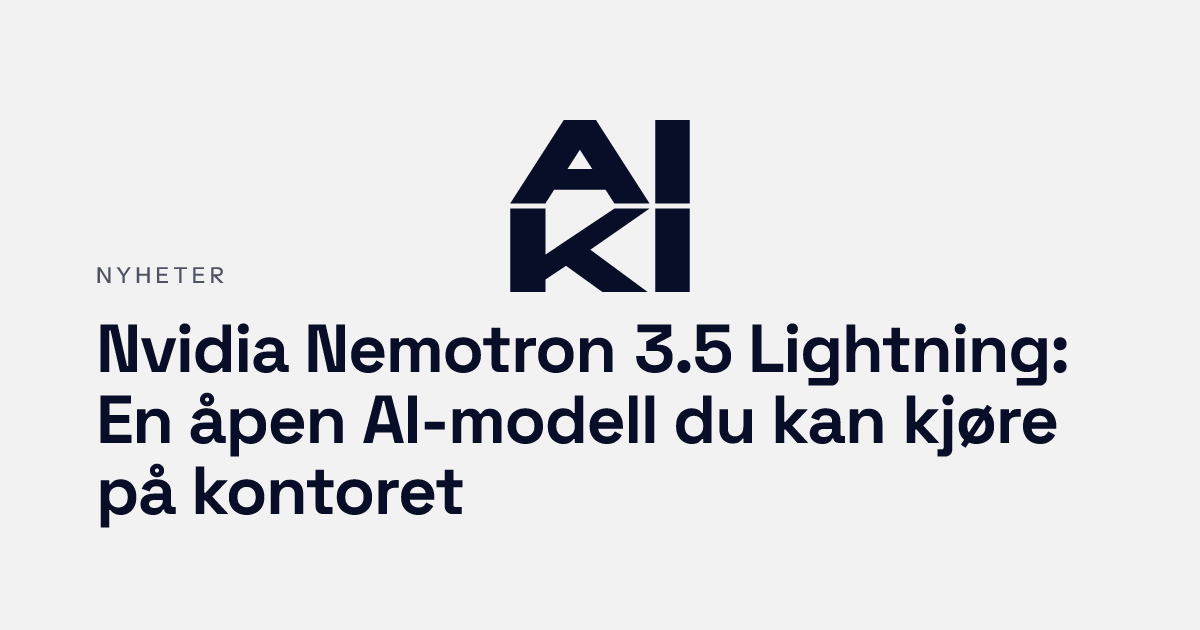 Illustrasjon av en kompakt AI-modell som kjører på én GPU i et norsk kontormiljø