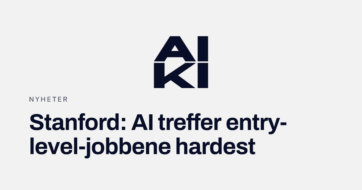 Illustrasjon av en stigende og fallende kurve som viser hvordan AI påvirker sysselsetting