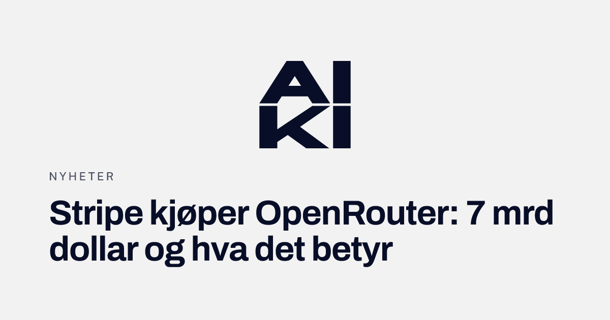 Stripe-OpenRouter oppkjøp M&A illustrasjon